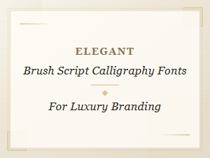 Elegant Brush Script Fonts for Luxury Branding