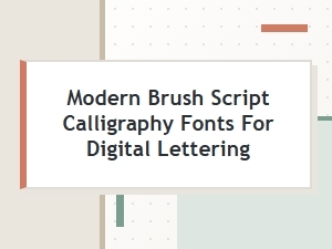 Modern Brush Script Fonts for Digital Lettering